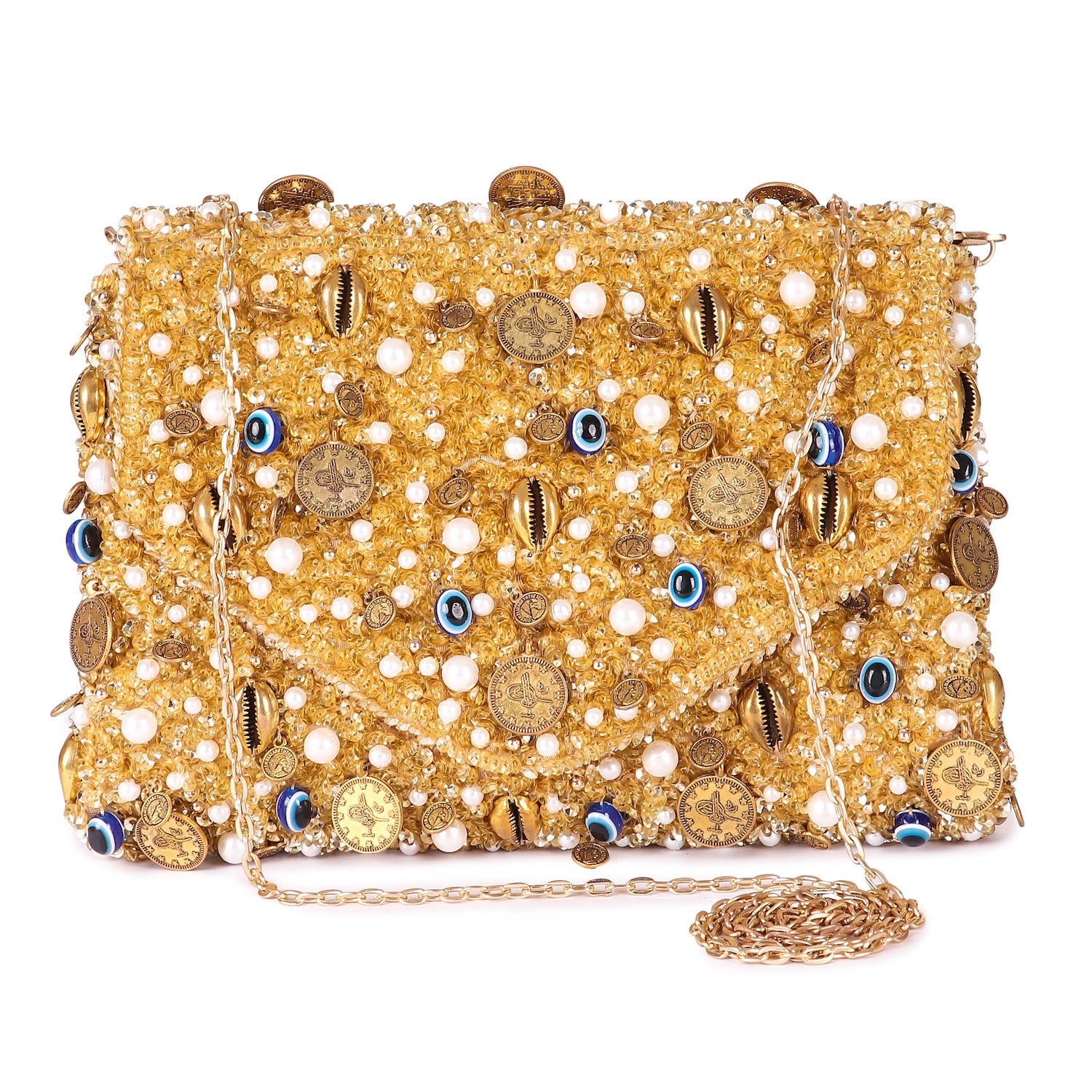 Evil Eye Gold Clutch