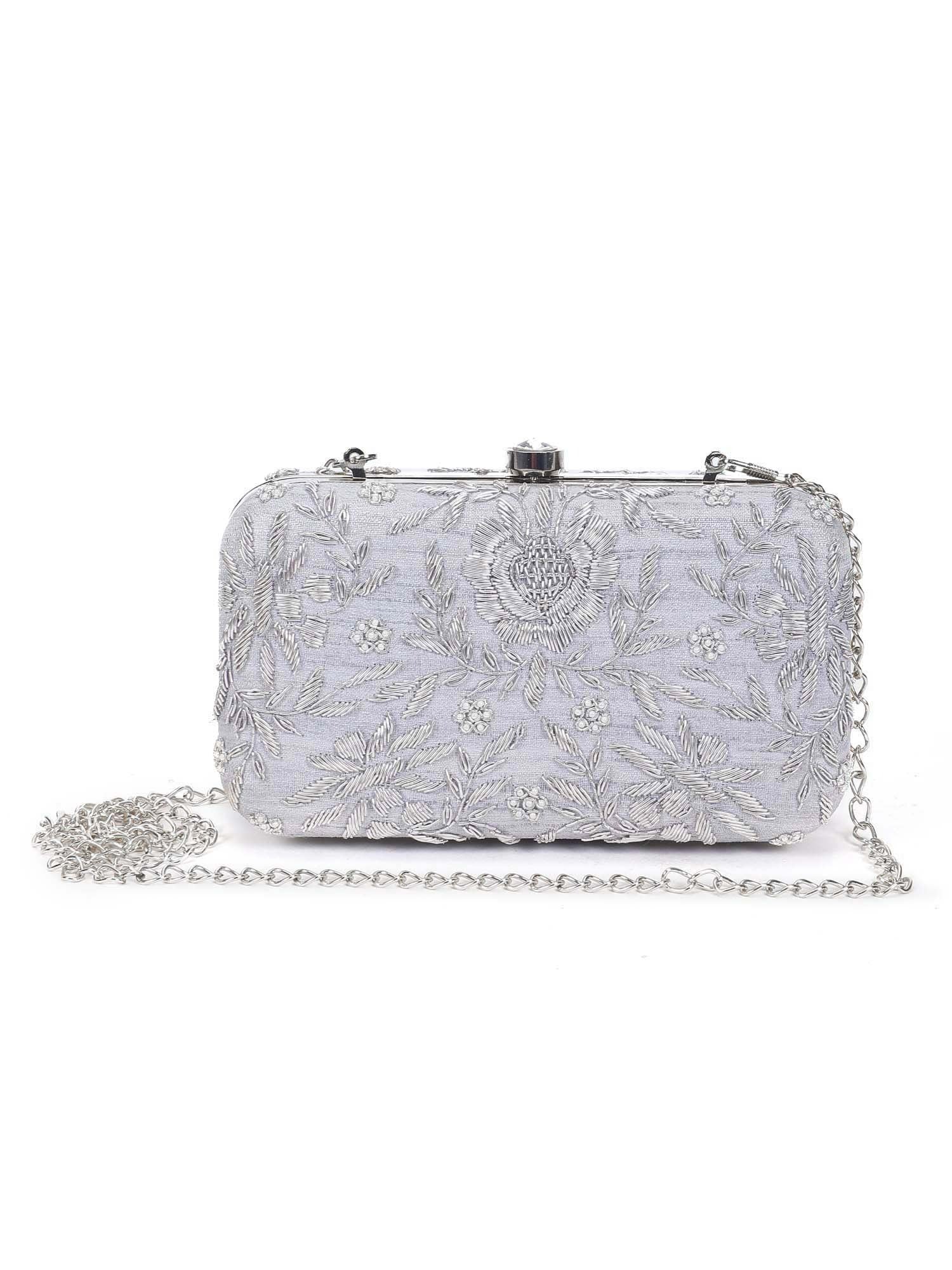 Pleasing Silver Clutch