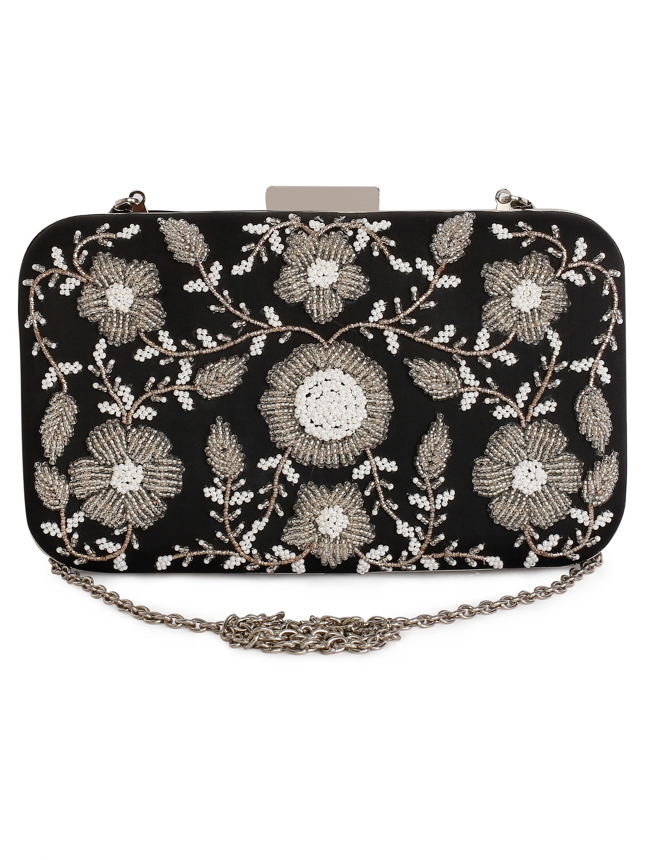 Black Ornate Clutch