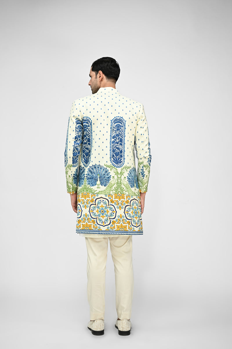 Royal Peacock Achkan Set