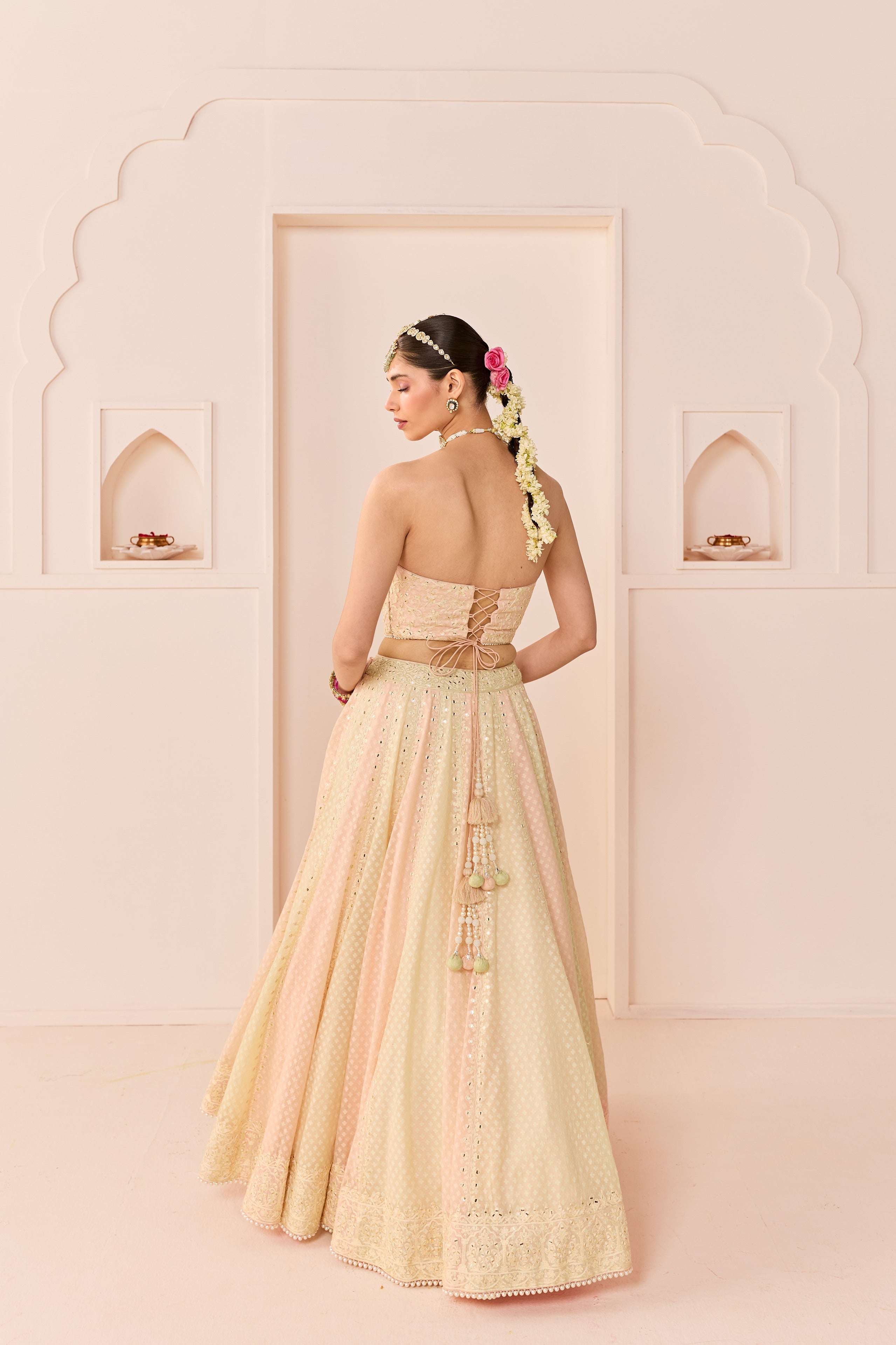 UMAIZA - CARNATION PINK LEHENGA WITH BLOUSE AND DUPATTA