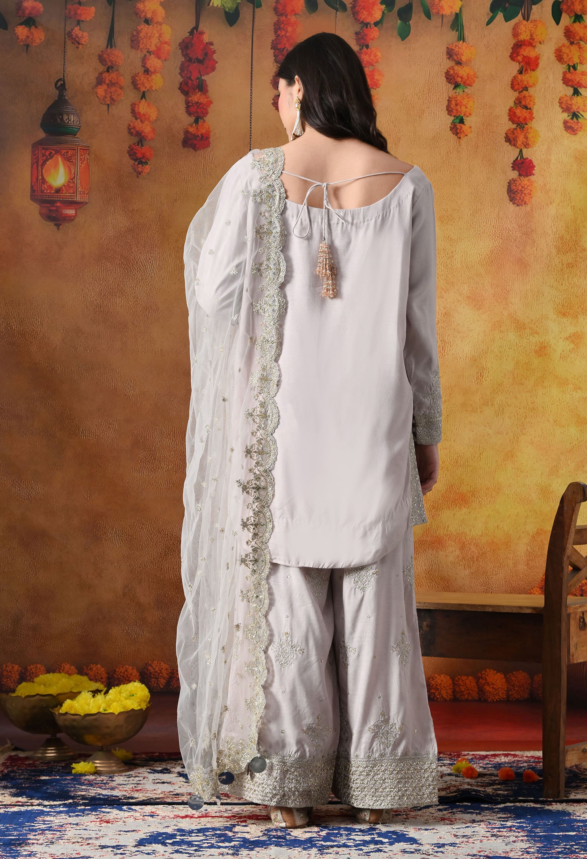 Light Pink Cotton Silk Kurta Set
