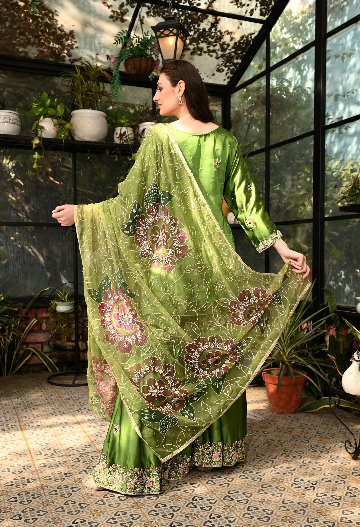 Gharara Set With Zardozi & Cutdana Embroidery