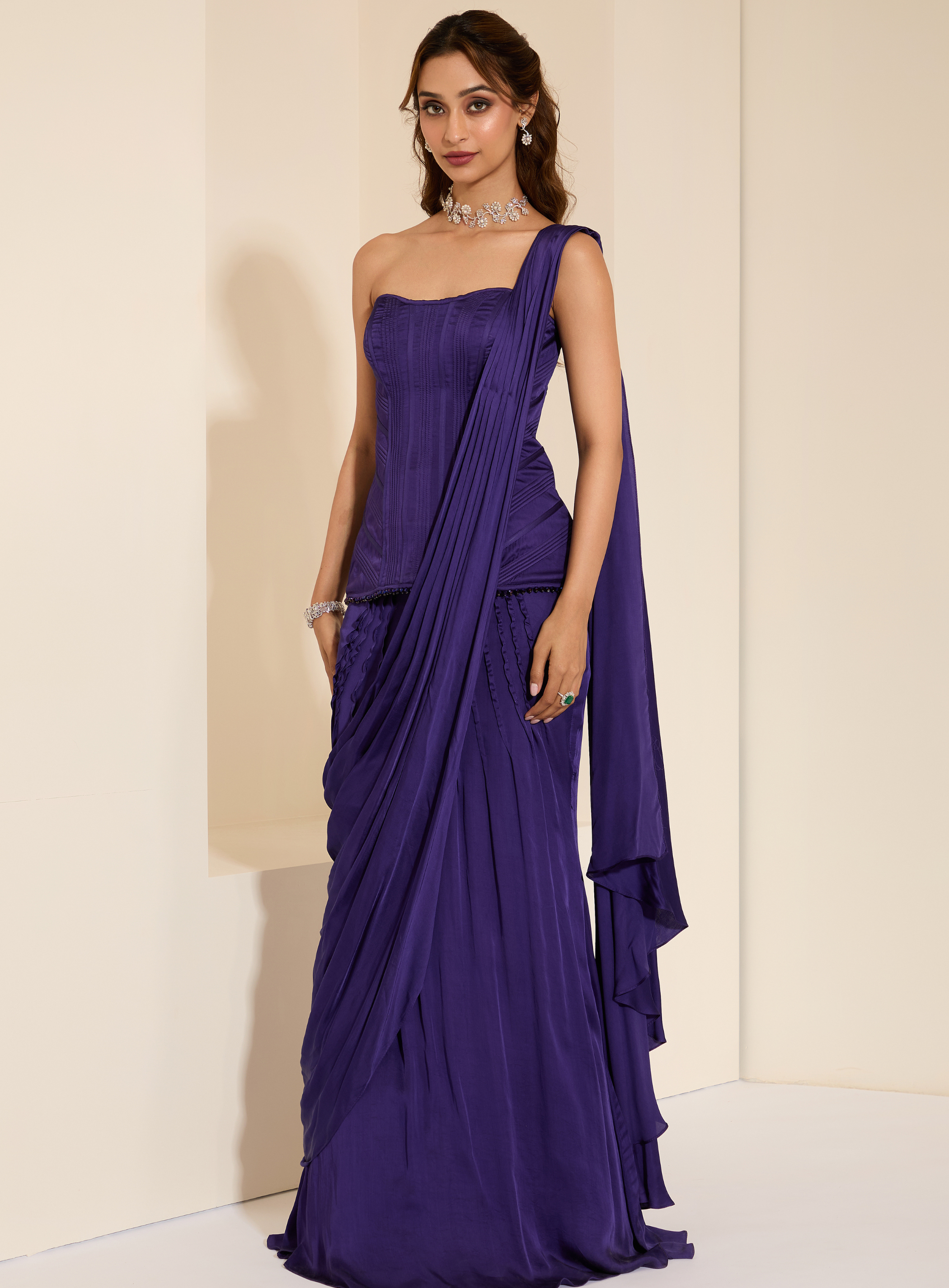 Midnight Plum Corset & Drape