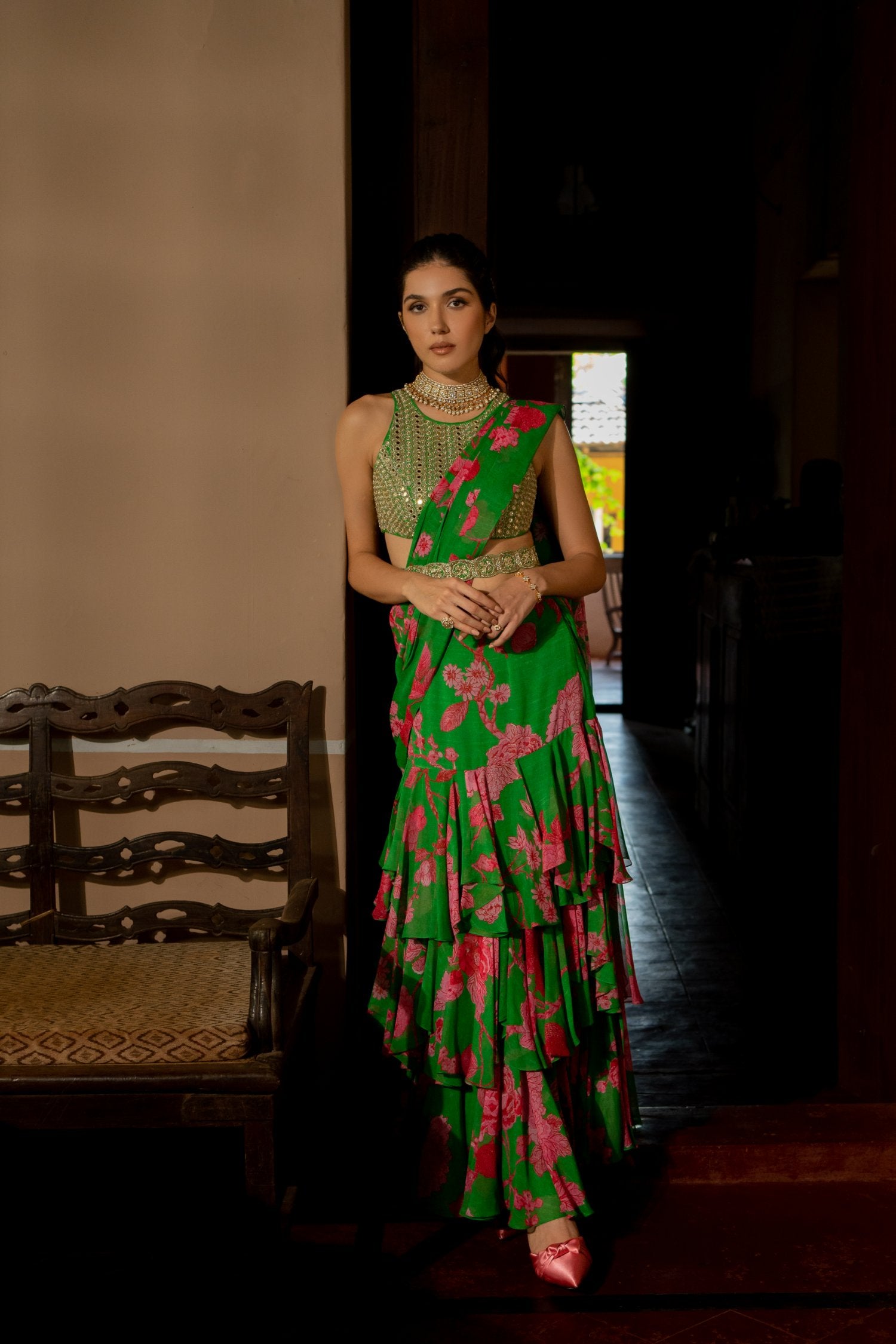 Full Bloom Sari Set