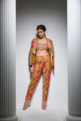 Load image into Gallery viewer, Tie and Dye Velvet Blazer and 
 Pencil Pant Set
