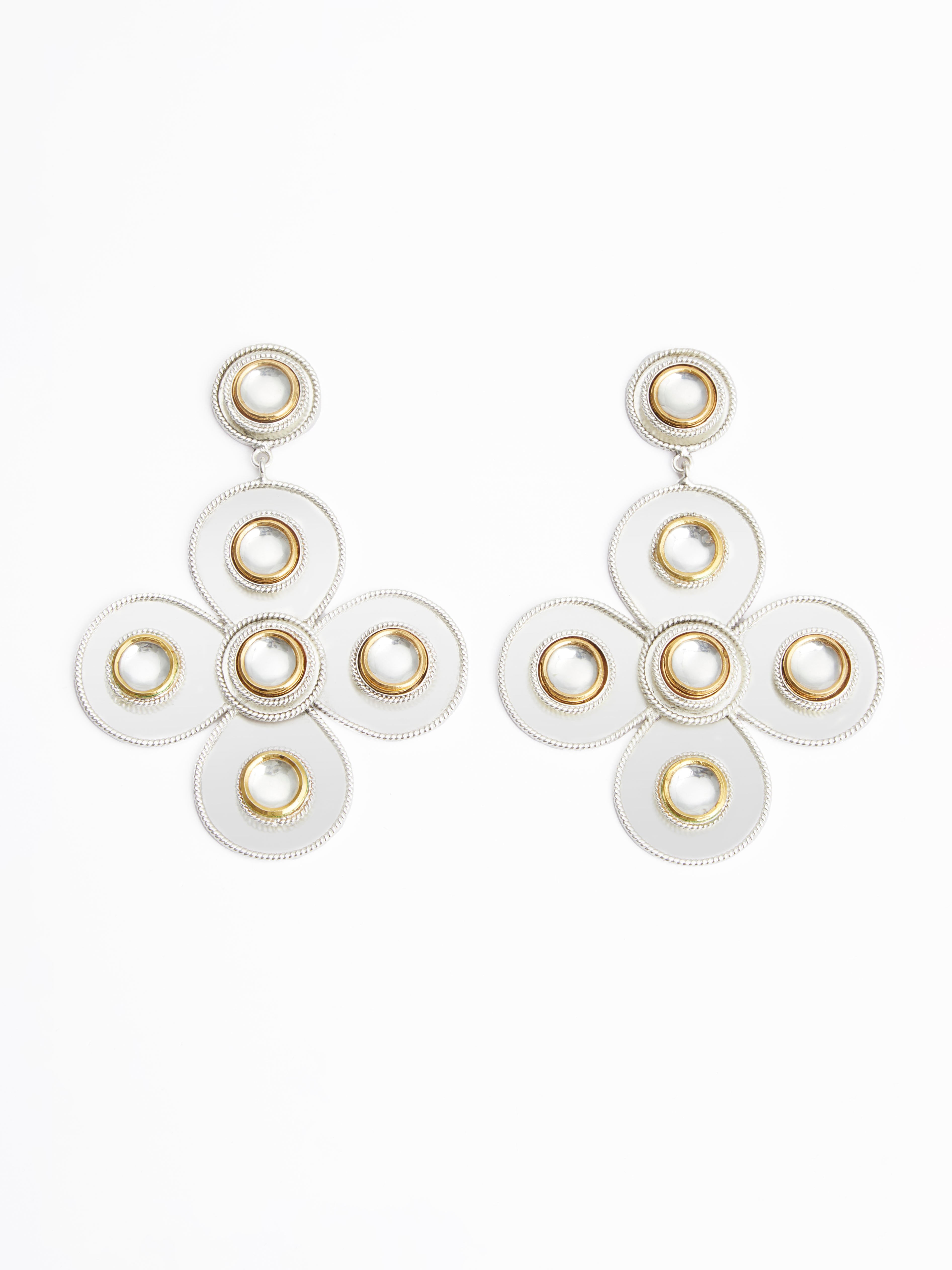 POLKI CHURCH FLOWER EARRING