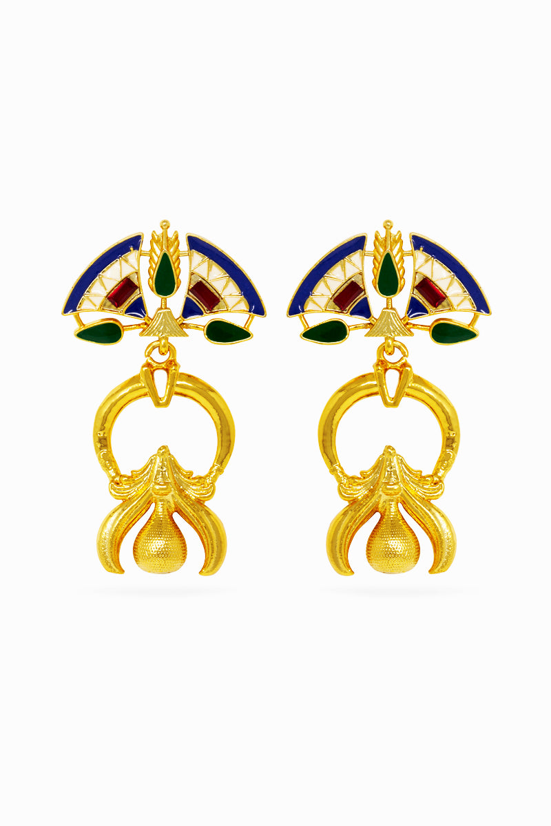 Allure Blue Logo Earrings