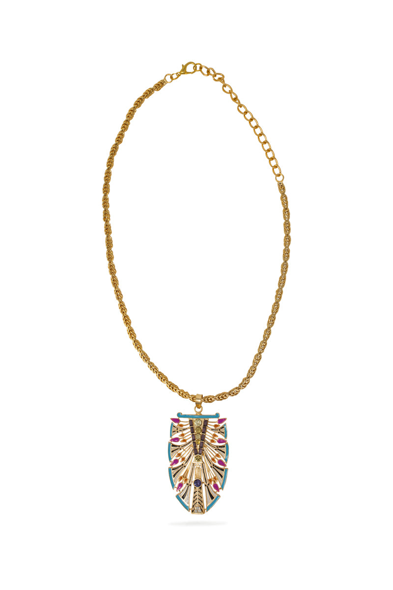 Blue Egyptian Pendant Necklace