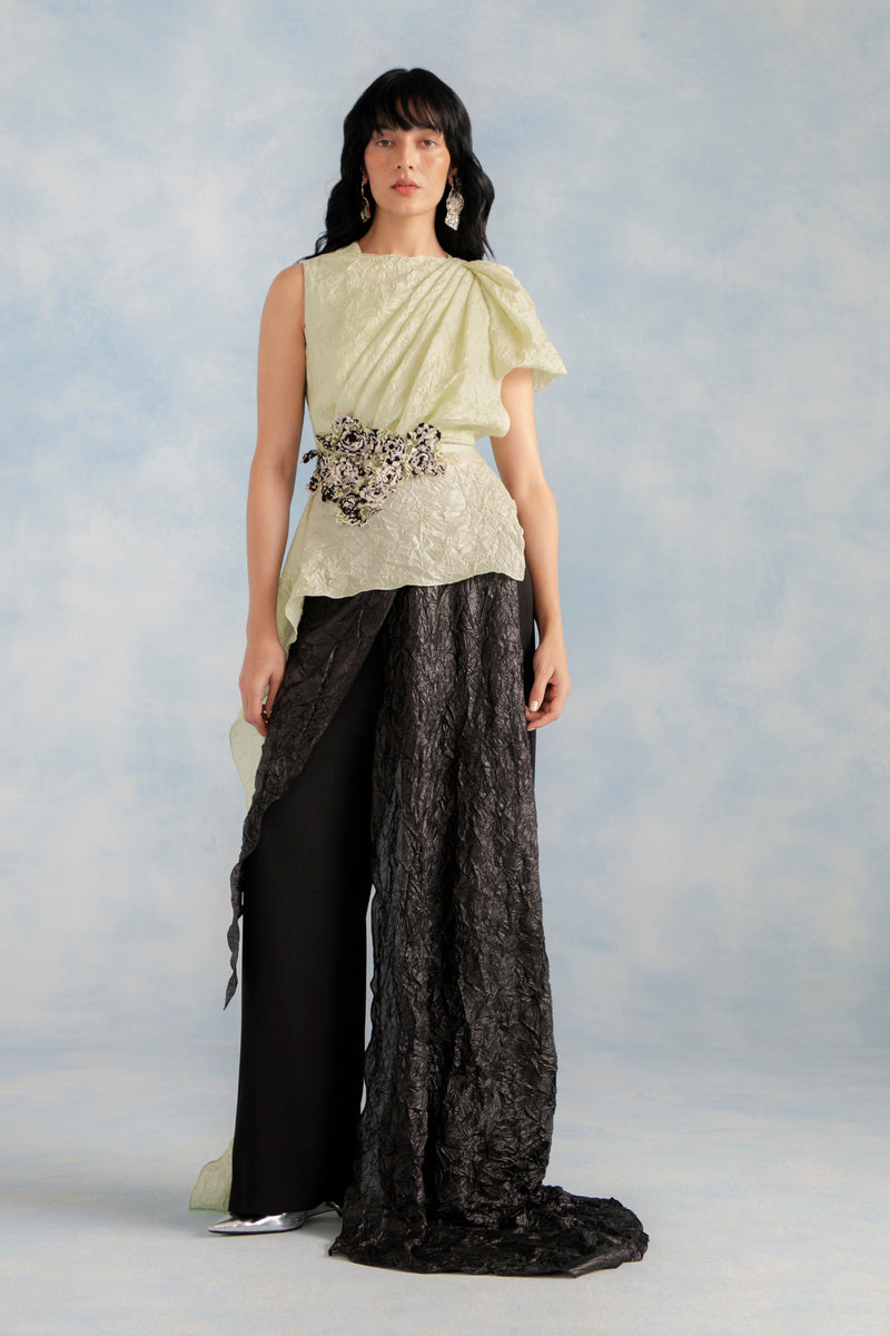 Crush Top With Drape Pants