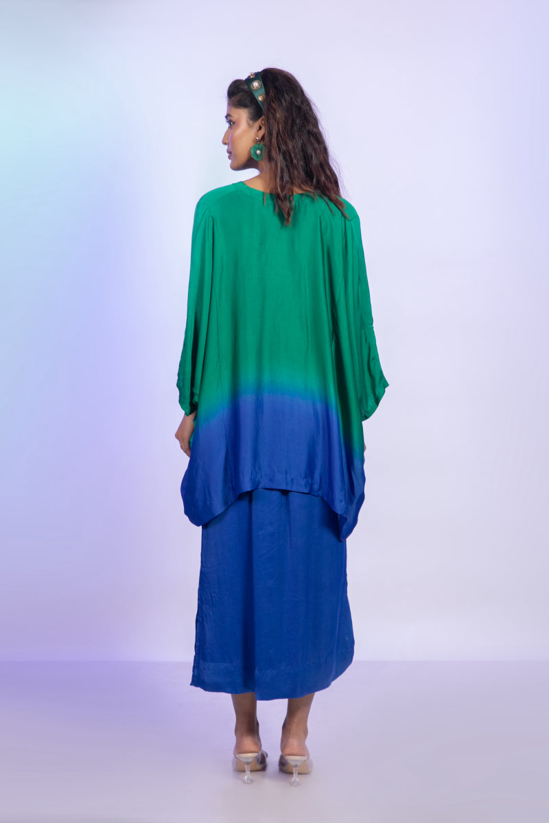 KAFTAN TOP WITH LUNGI SKIRT