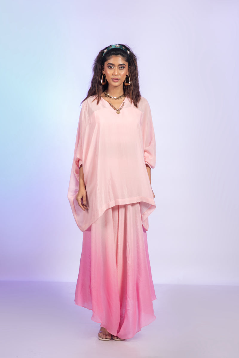KAFTAN TOP WITH DRAPED PANTS