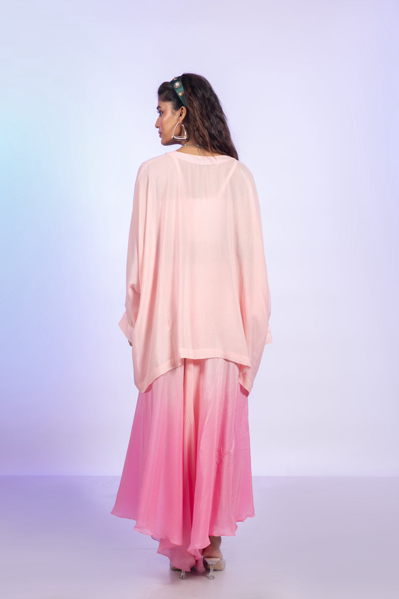 KAFTAN TOP WITH DRAPED PANTS