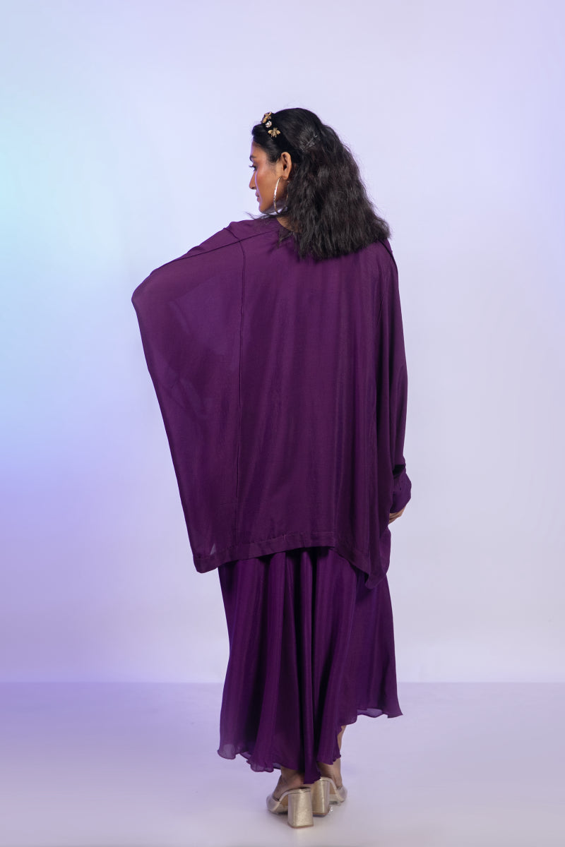 KAFTAN TOP WITH DRAPED PANTS