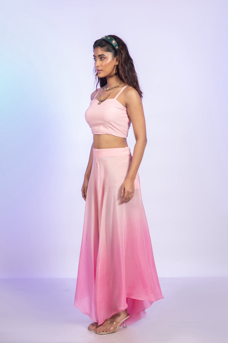 CORSET WITH DRAPED PANTS