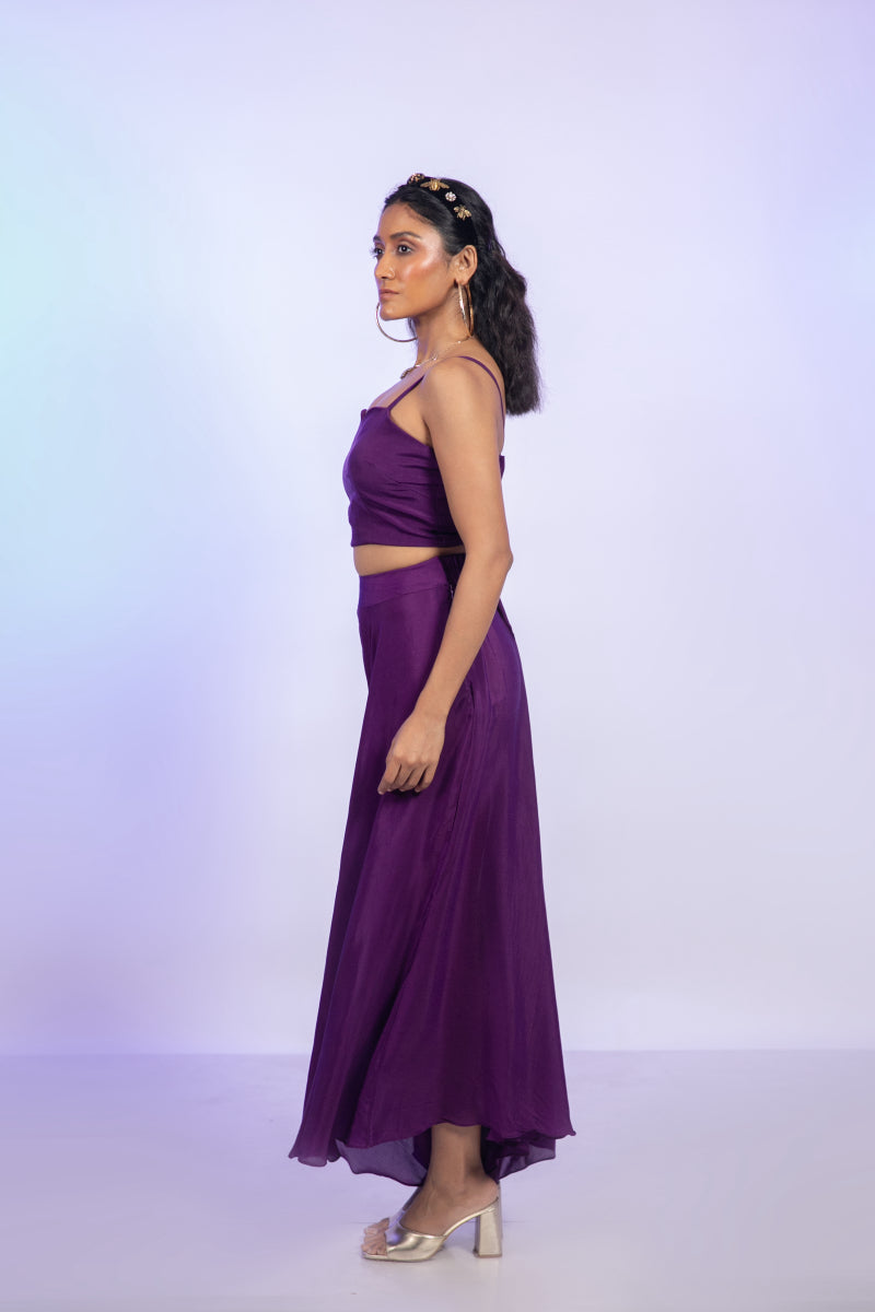 CORSET WITH DRAPED PANTS