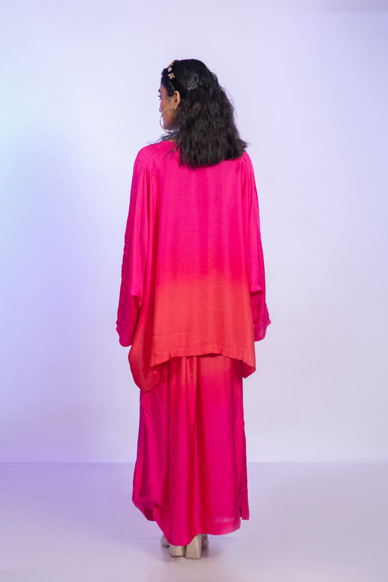 KAFTAN TOP WITH LUNGI SKIRT