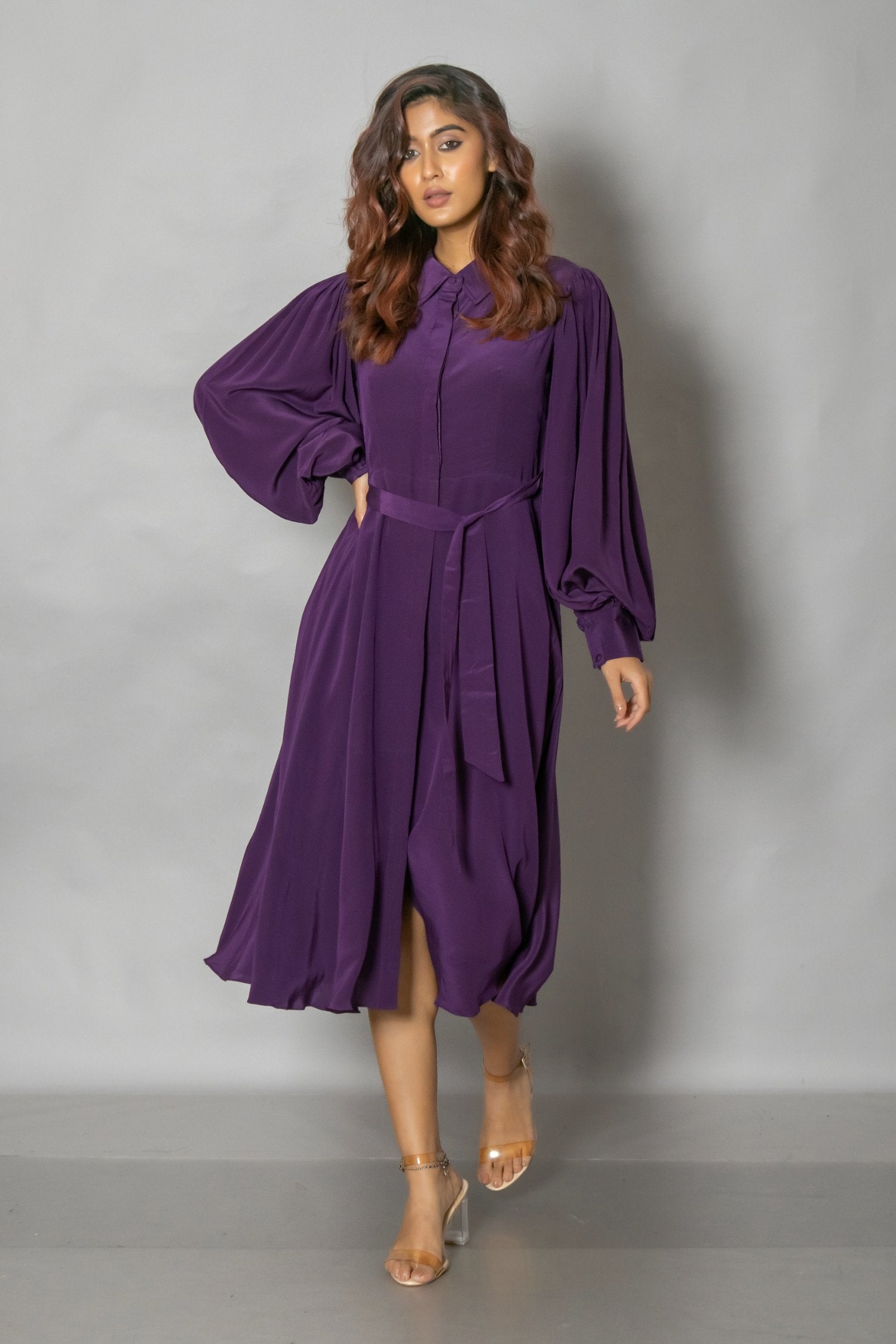 Purple Midi Dress