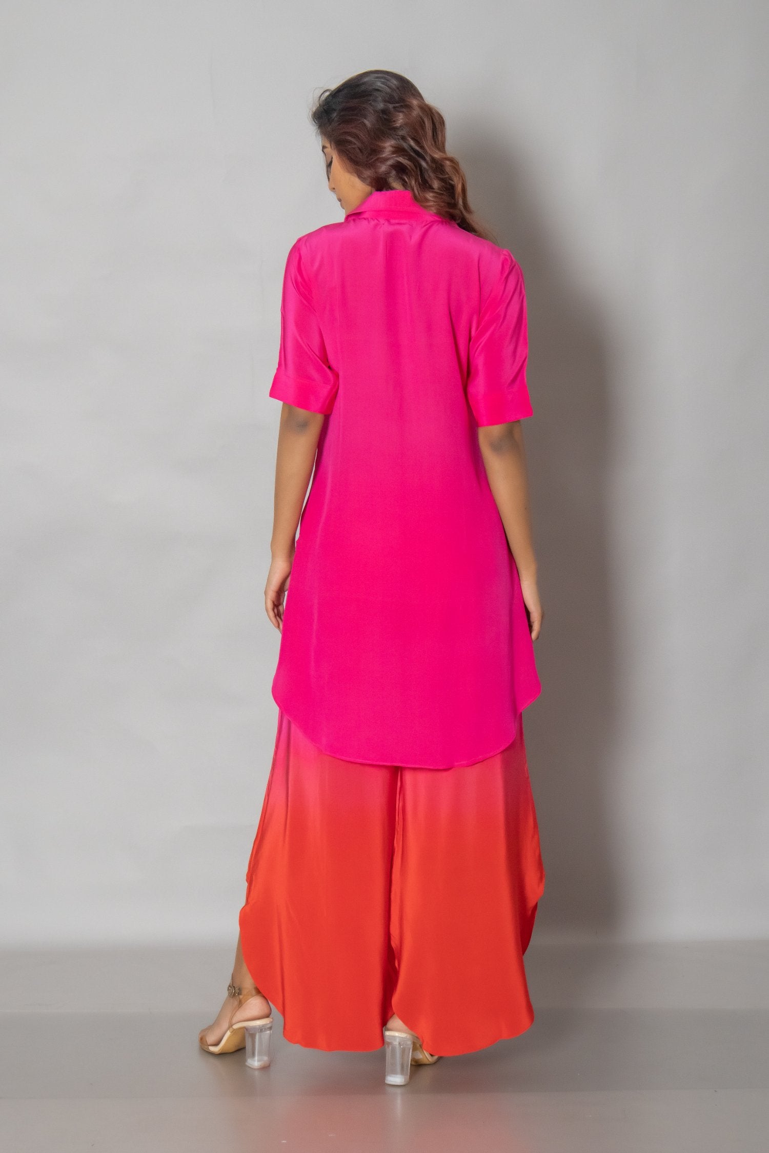 Ombre Pink Red Coord Set