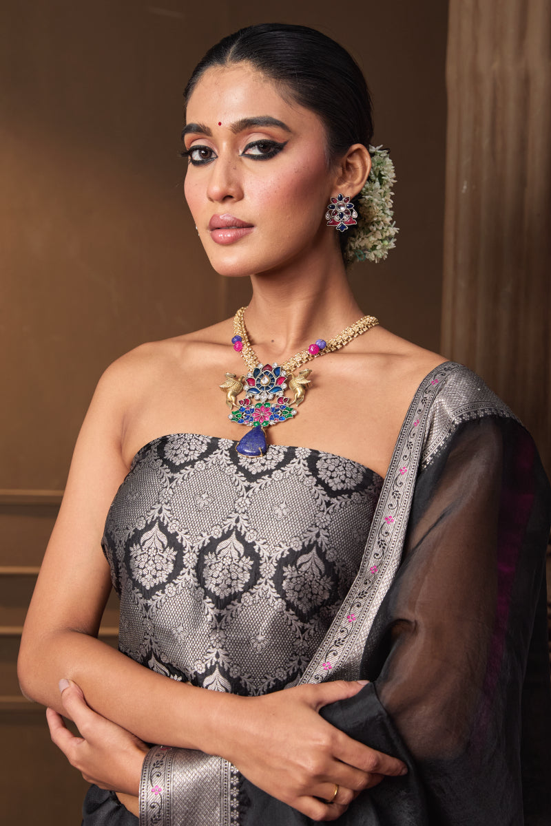 Black Banarsi Silk Lehenga