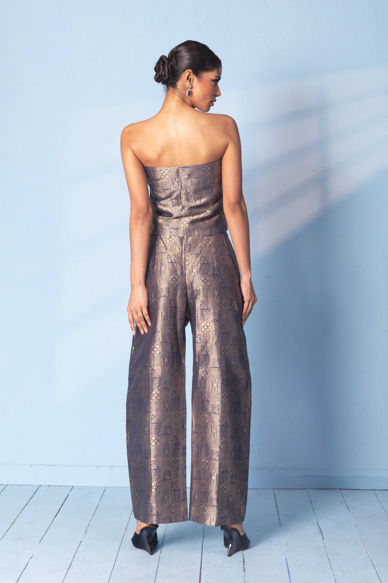 Brocade Silk Corset With Trouser