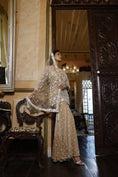 Load image into Gallery viewer, Nude Sharara with Kurta,Bustier and Dupatta

