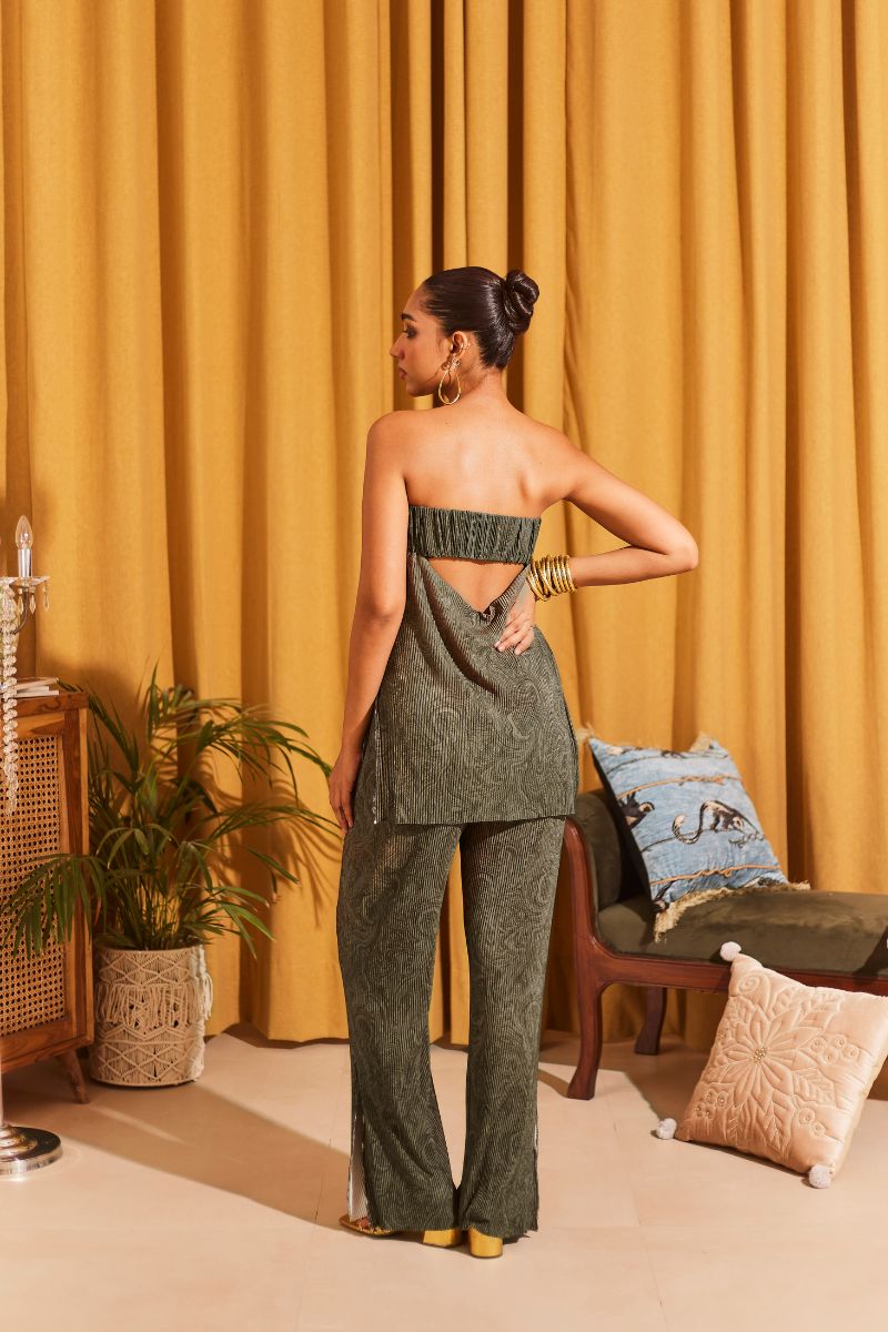 Green Swirl Top & Pants Set