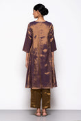 Load image into Gallery viewer, Copper Purple A-Line Kurta Set
