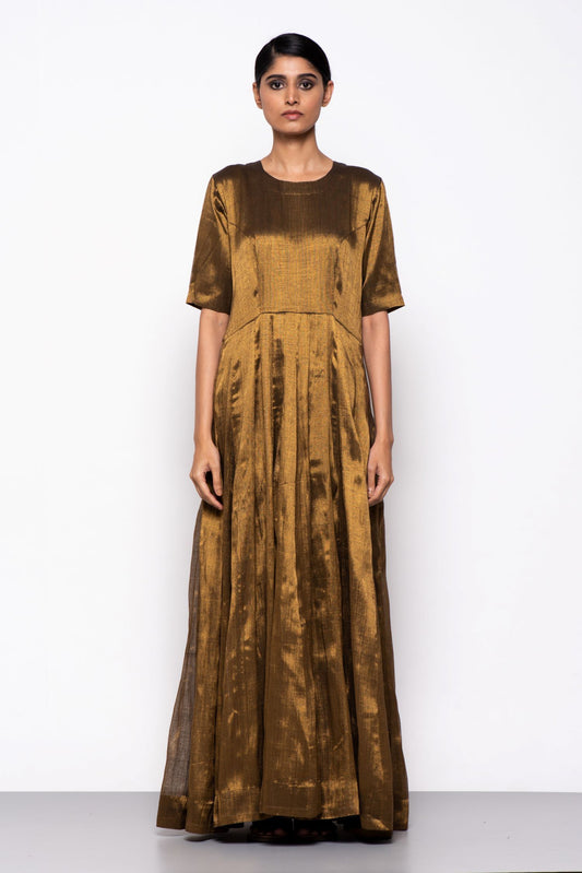 Copper Anarkali Gown