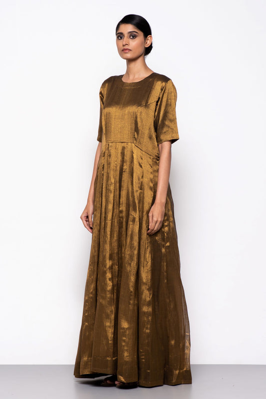 Copper Anarkali Gown