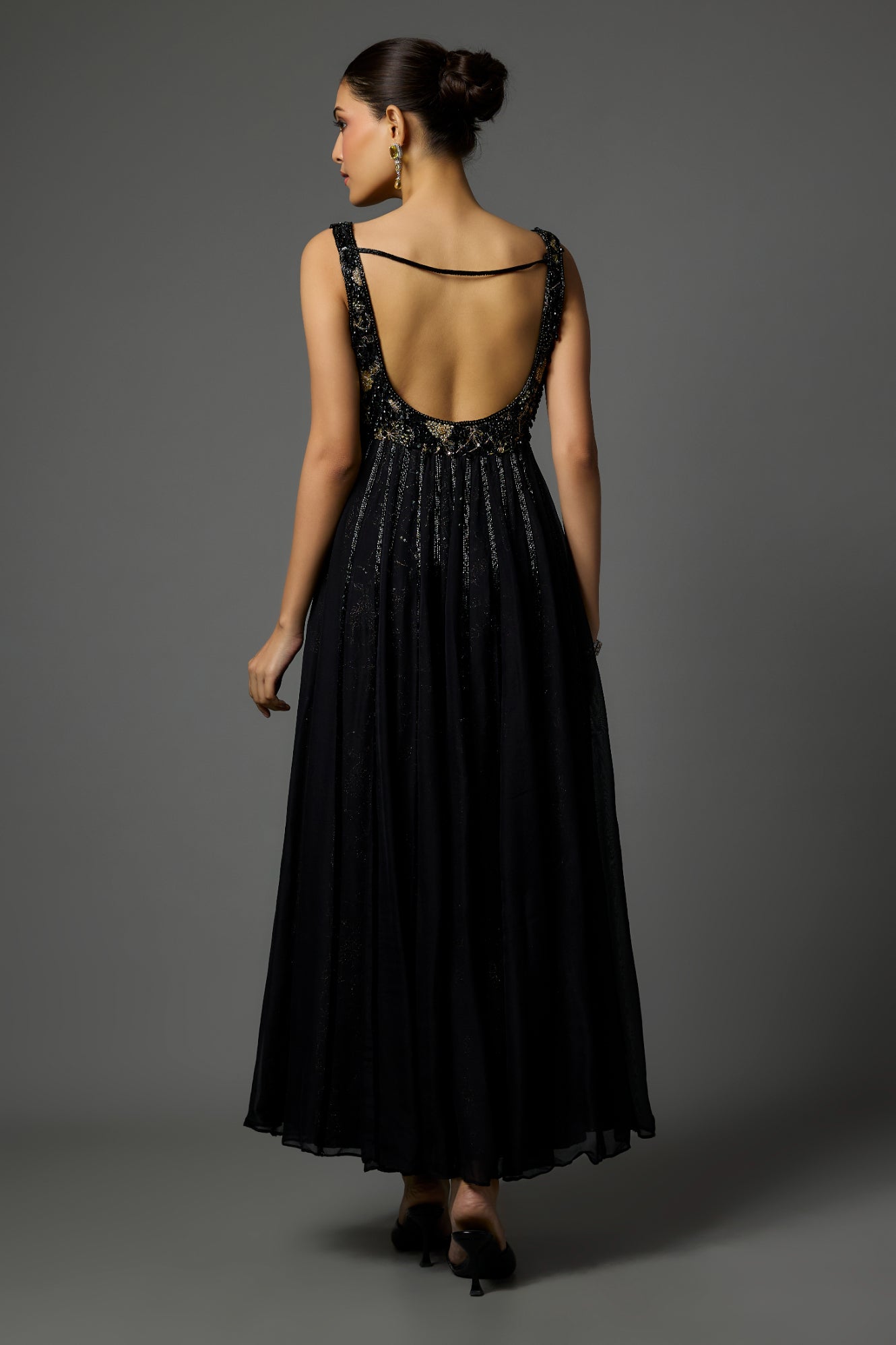 Black Organza Anarkali