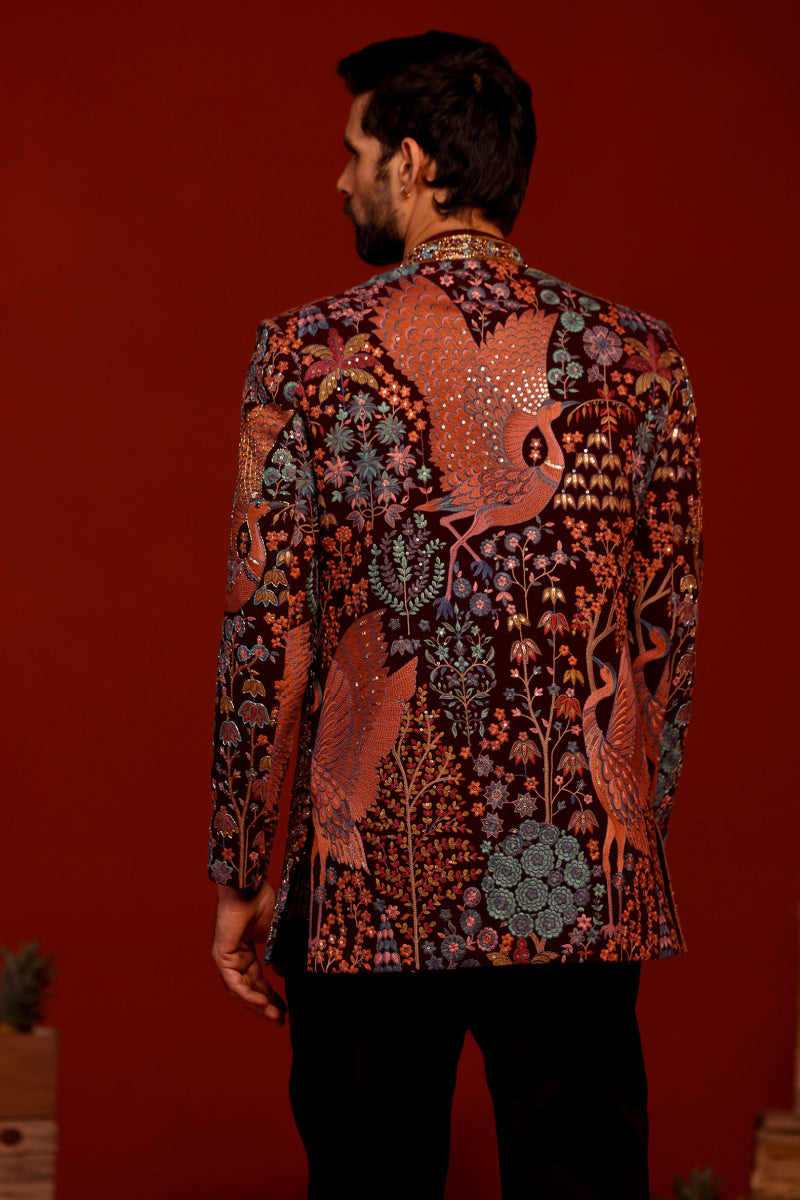 Samir Wine Jodhpuri Set