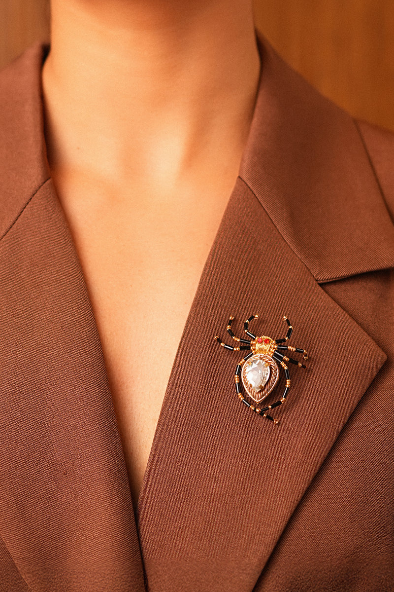 Red spider Brooch
