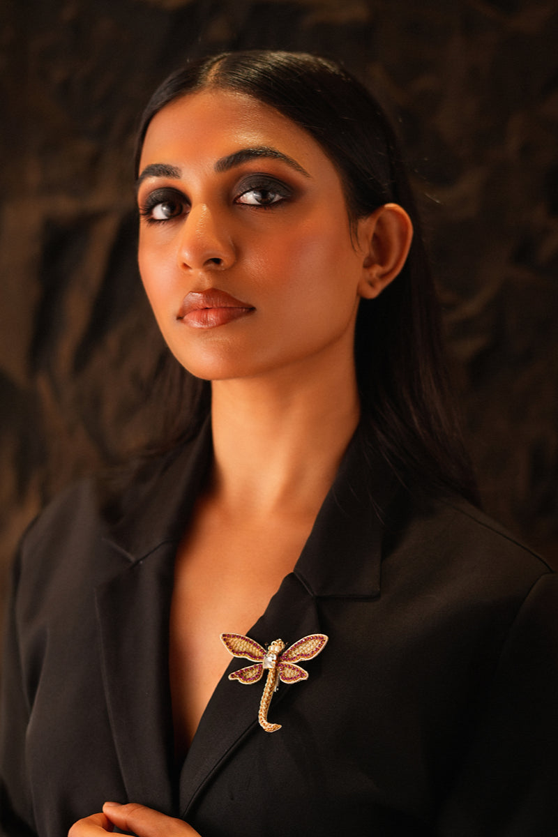 Pink Dragonfly Brooch