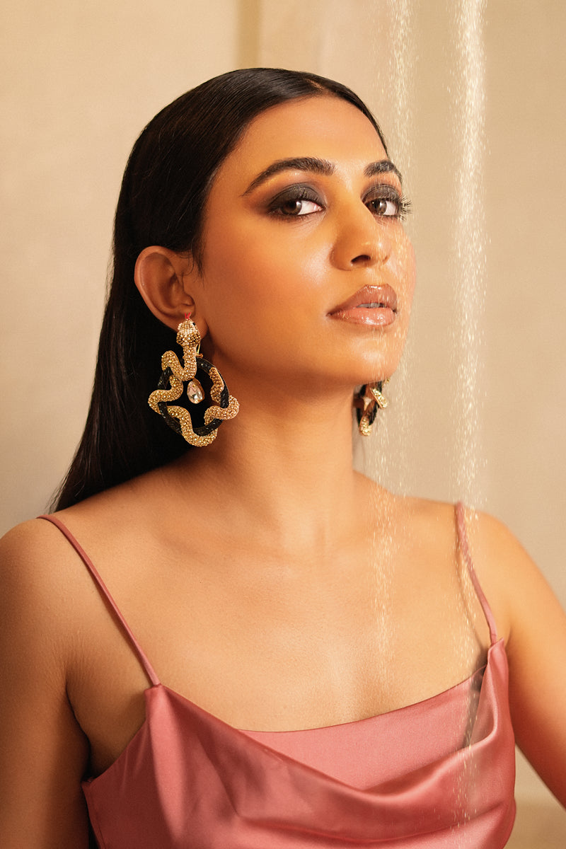 Black Snake Earrings