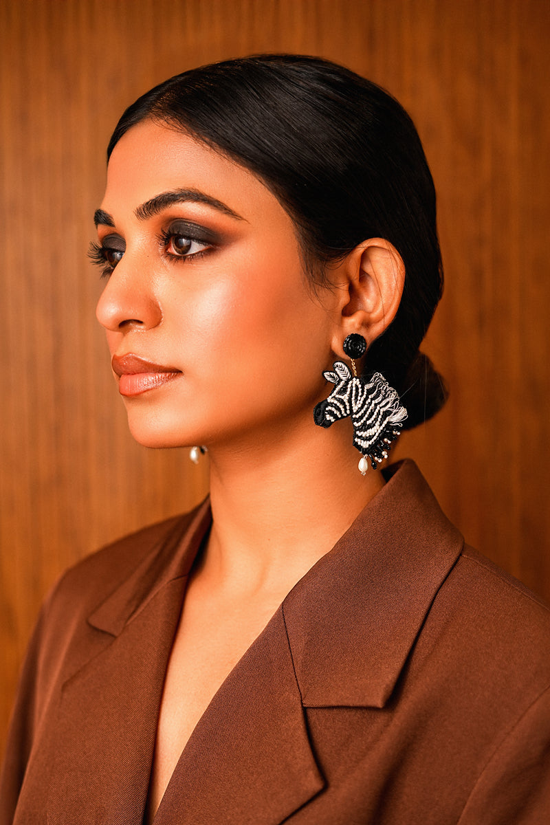 Zebra Earrings