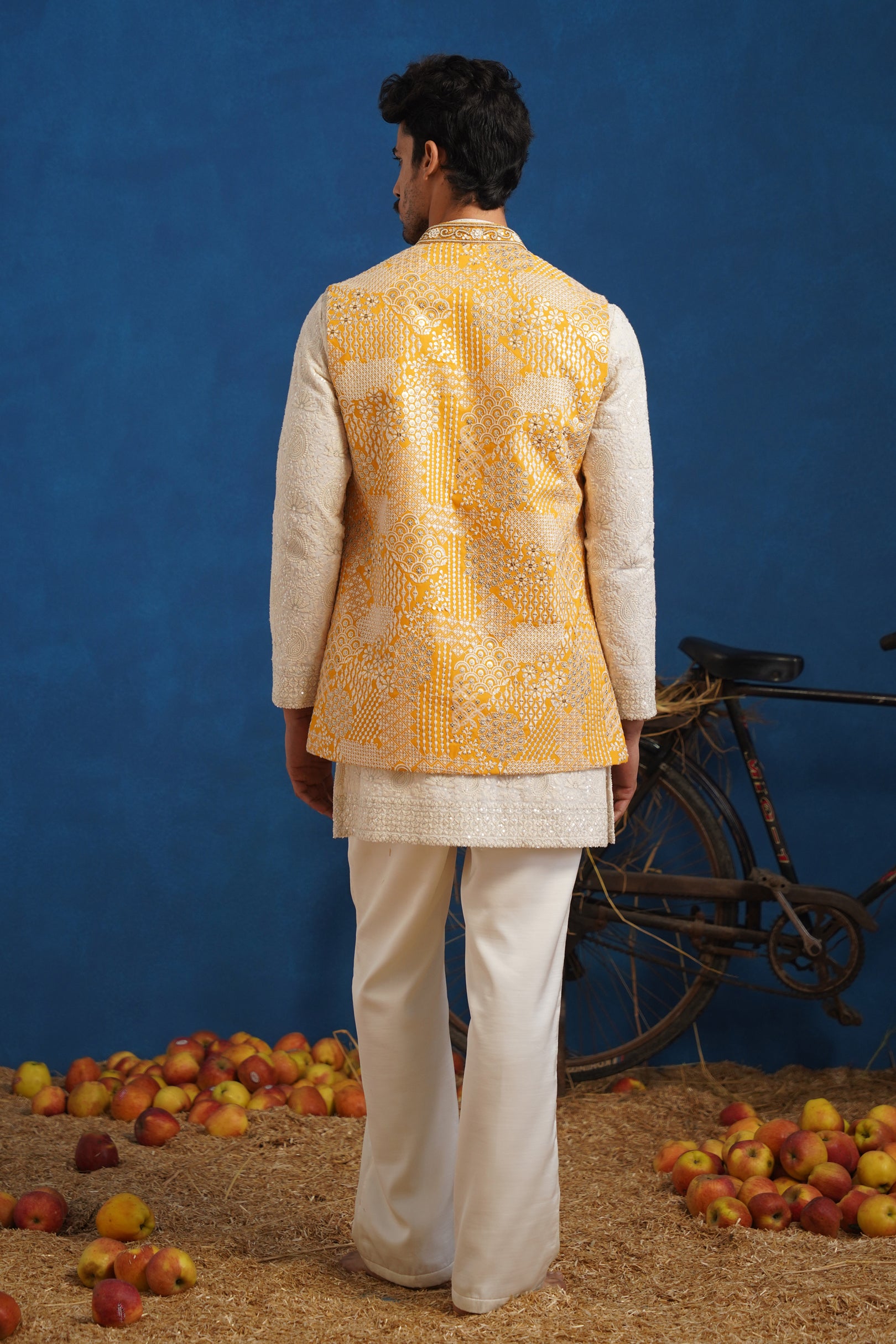 CHITRAY HALDI SHORT KURTA JACKET SET