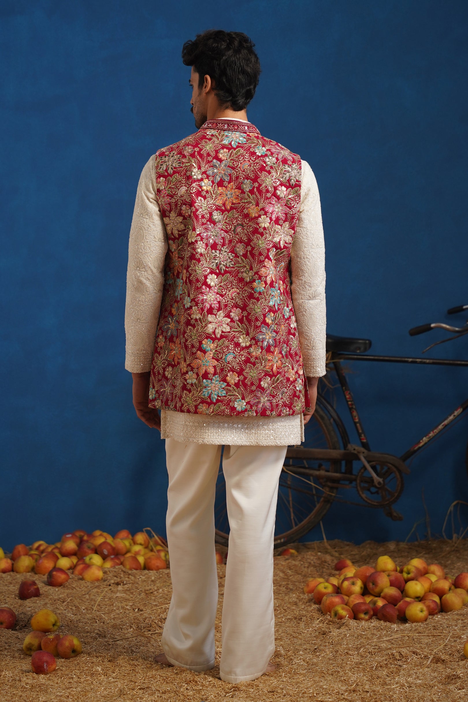 DEVISH HOT PINK SHORT KURTA JACKET SET