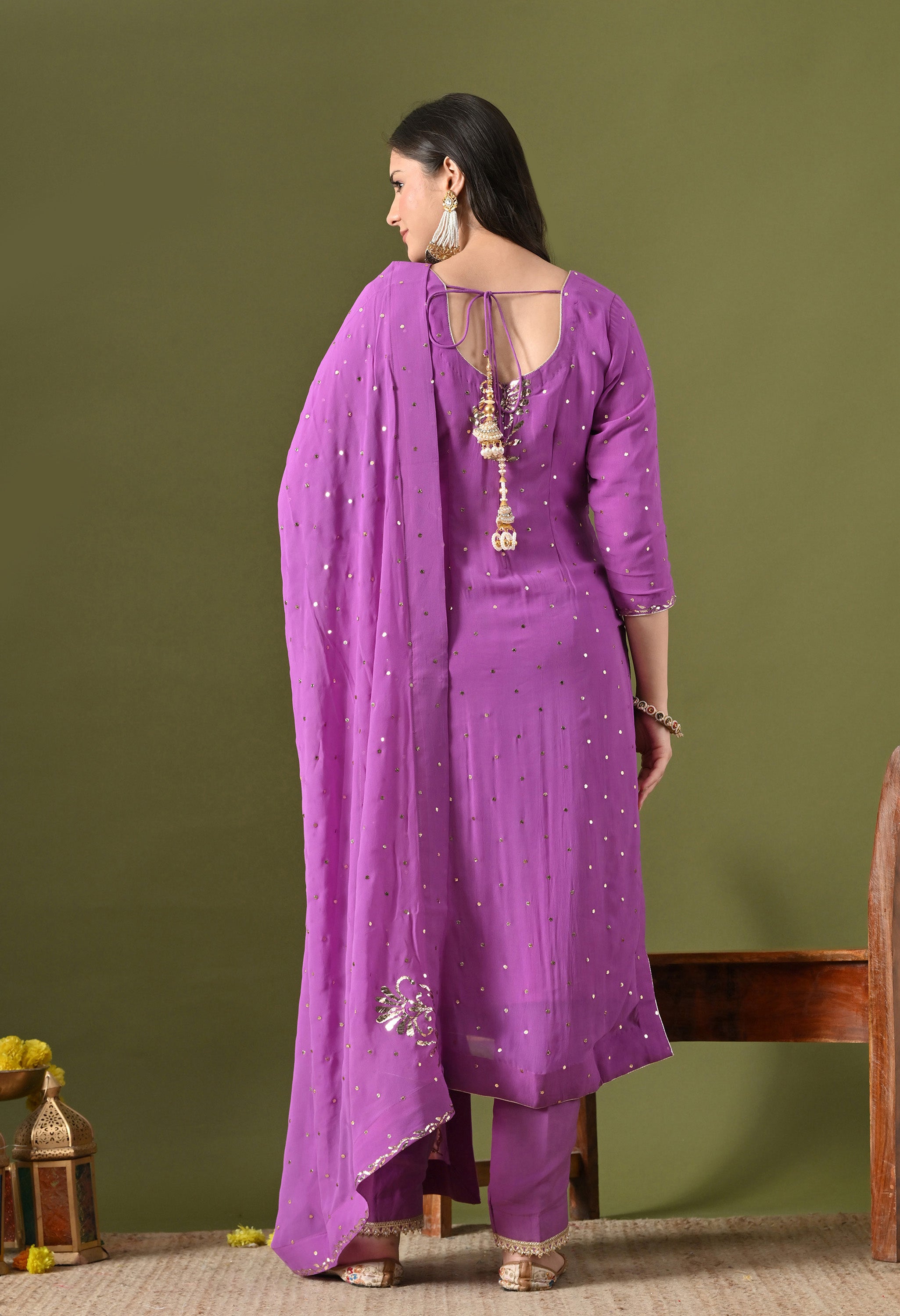 Purple Kurta Set