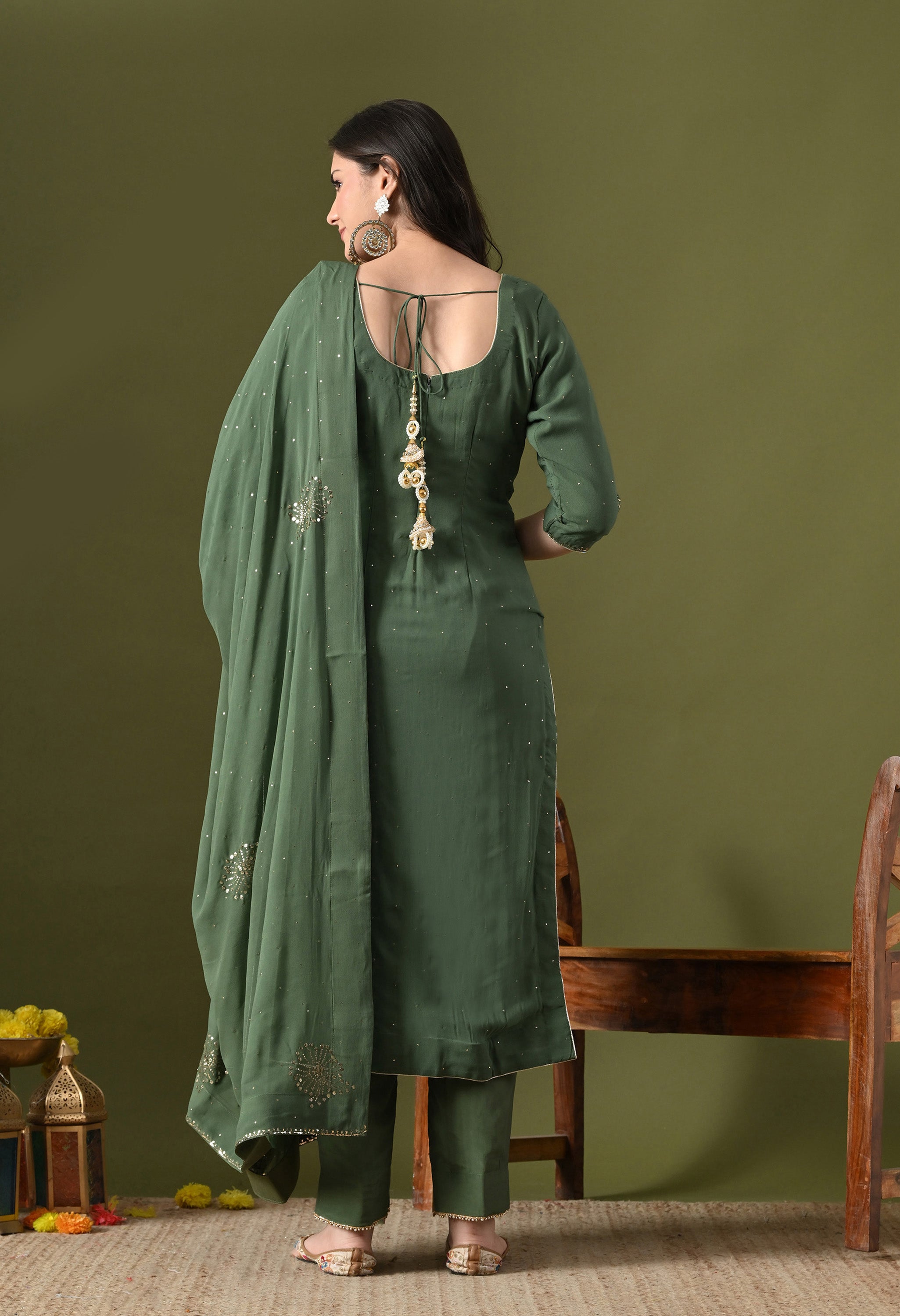 Green Kurta Set