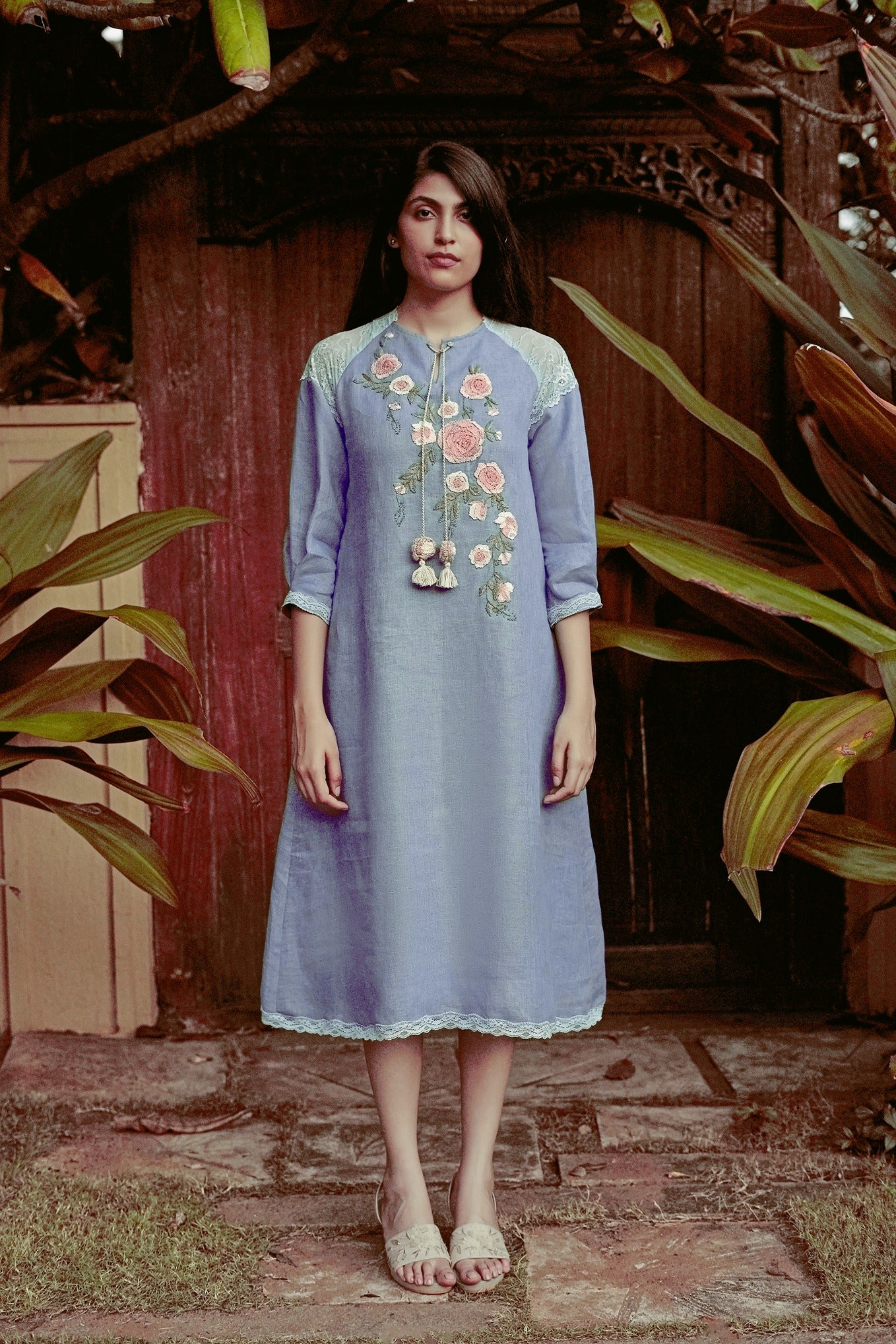 Whimsical Garden Kismat Dress - Inkblot