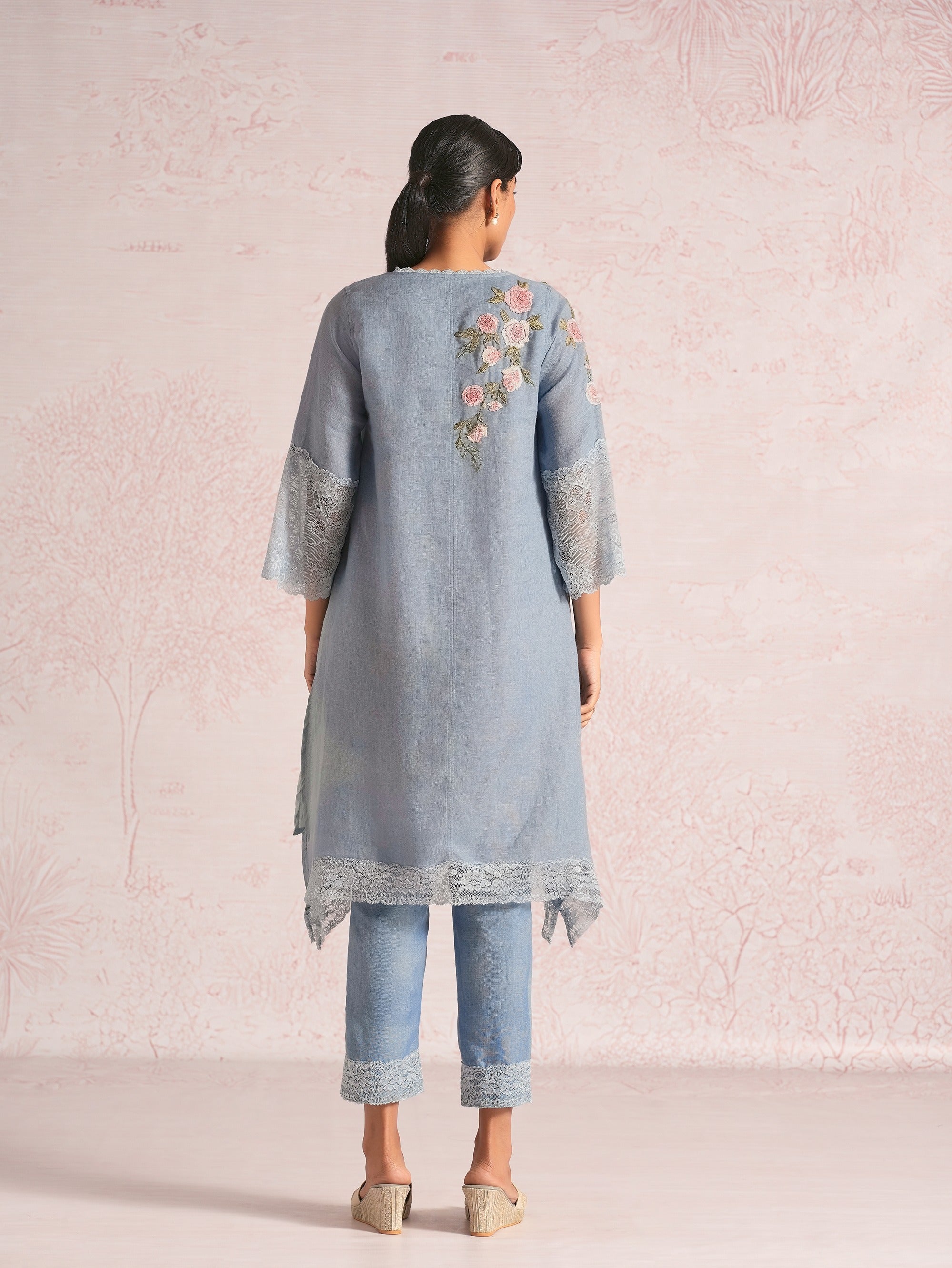 Whimsical garden Fly free Tunic Set - Inkblot