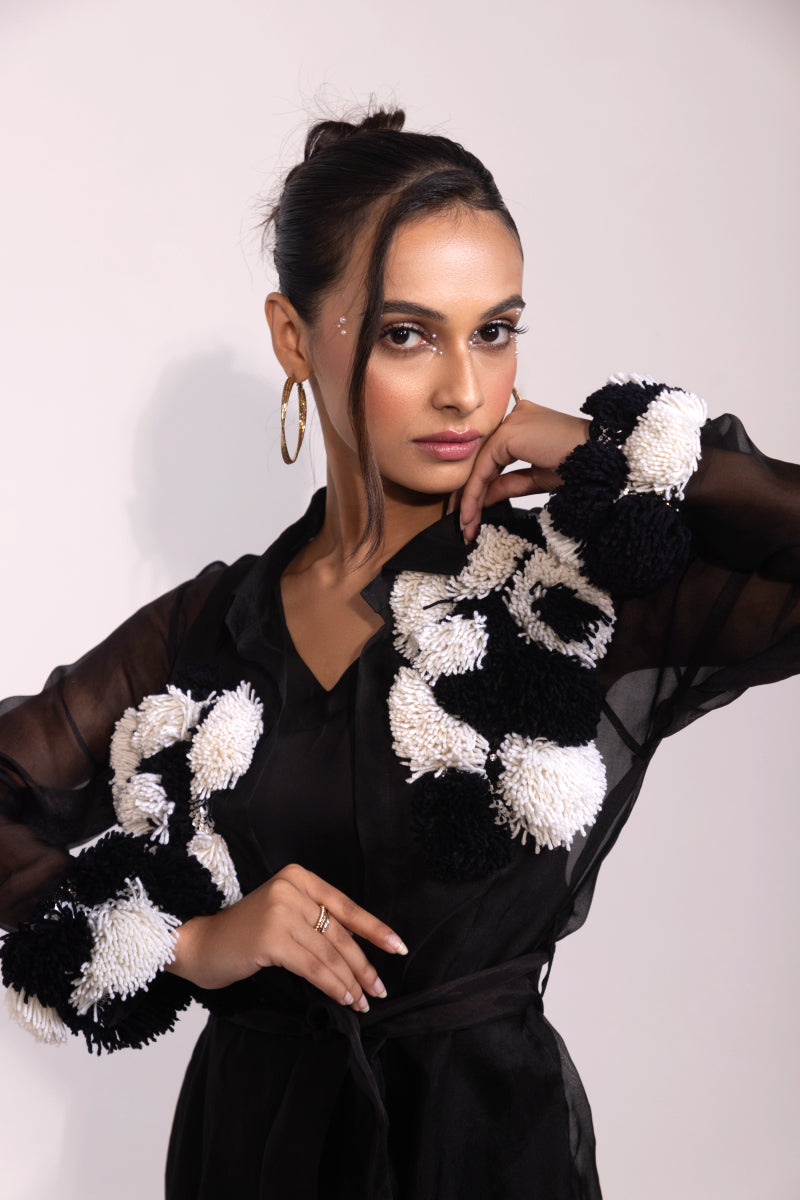 textured sheer overlay dress Adrianna Papell Dresses