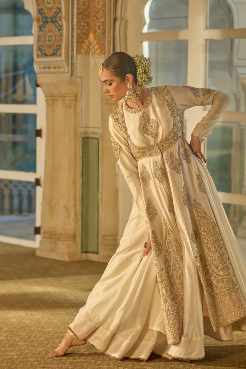 Zainah Dabka Zardozi Anarkali Set