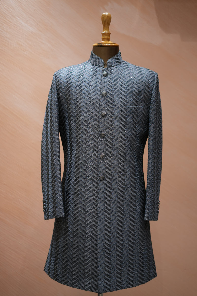 Grey Indo Western set