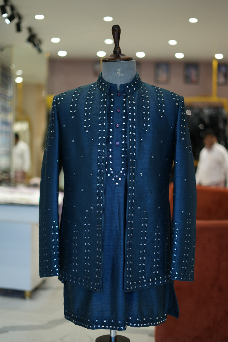 Royal Blue Indo Western set