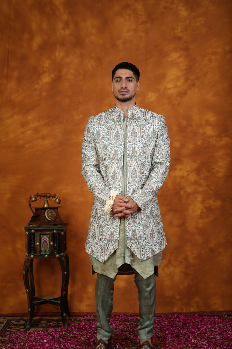 Celadon Indo Western Set