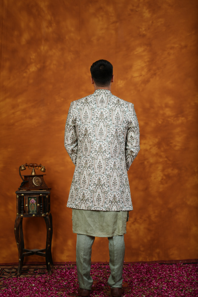 Celadon Indo Western Set