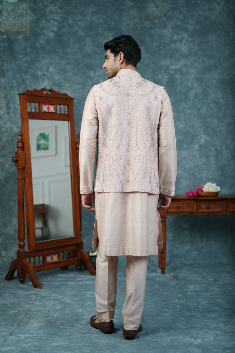 Light Pink Bandi Kurta Set