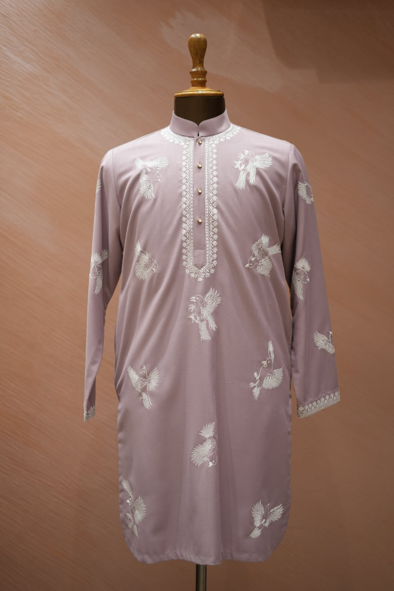 Salmon Pink Kurta Set